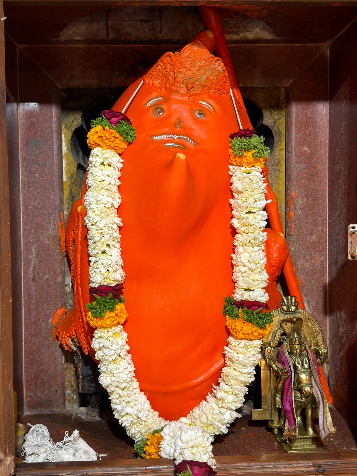 Spacious interior of the Mandir